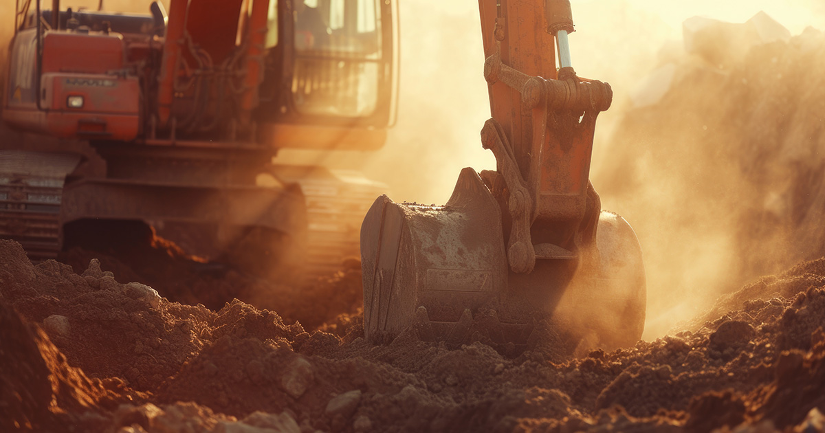 excavator digging