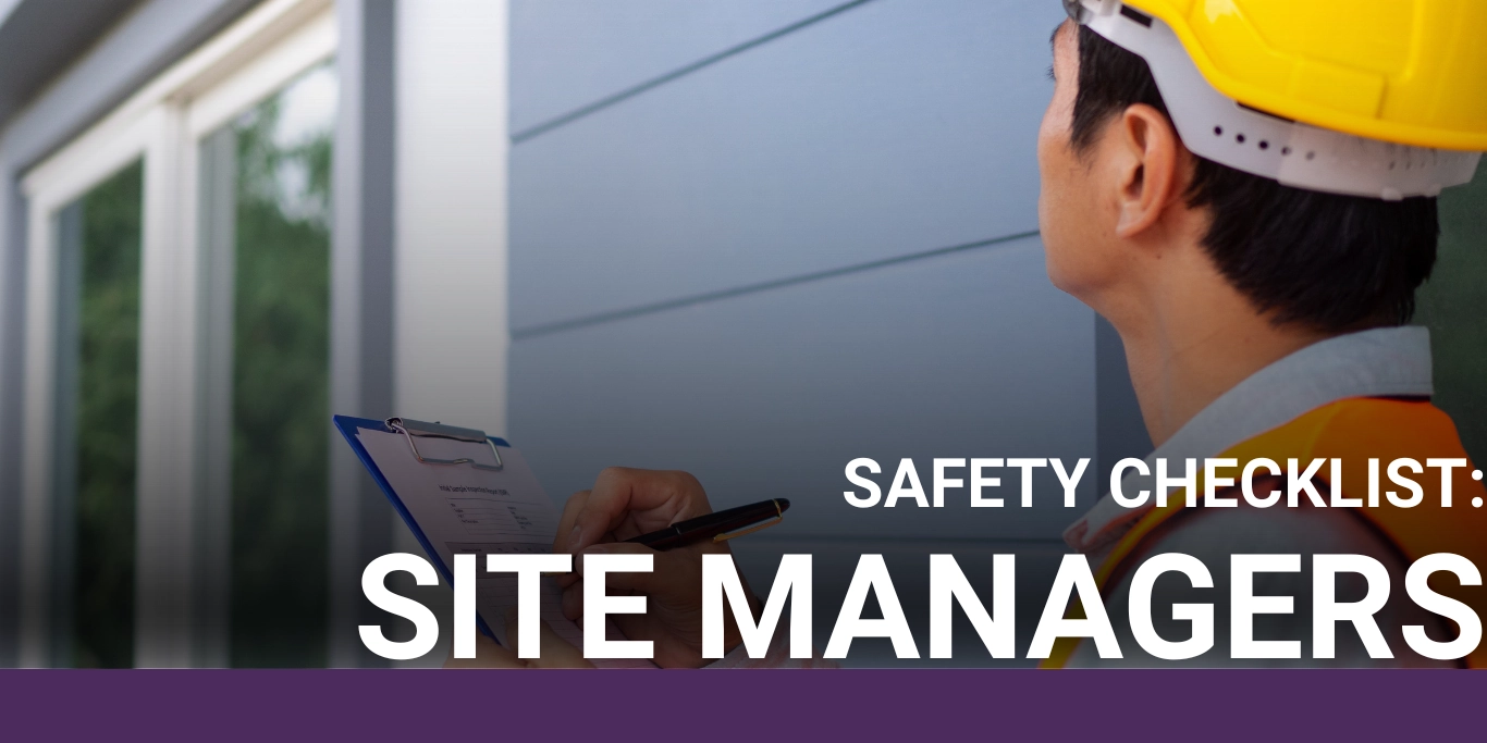 Site Manager checking safety checklist